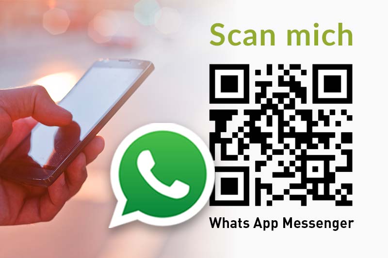 über WhatsApp mit uns kommunizieren